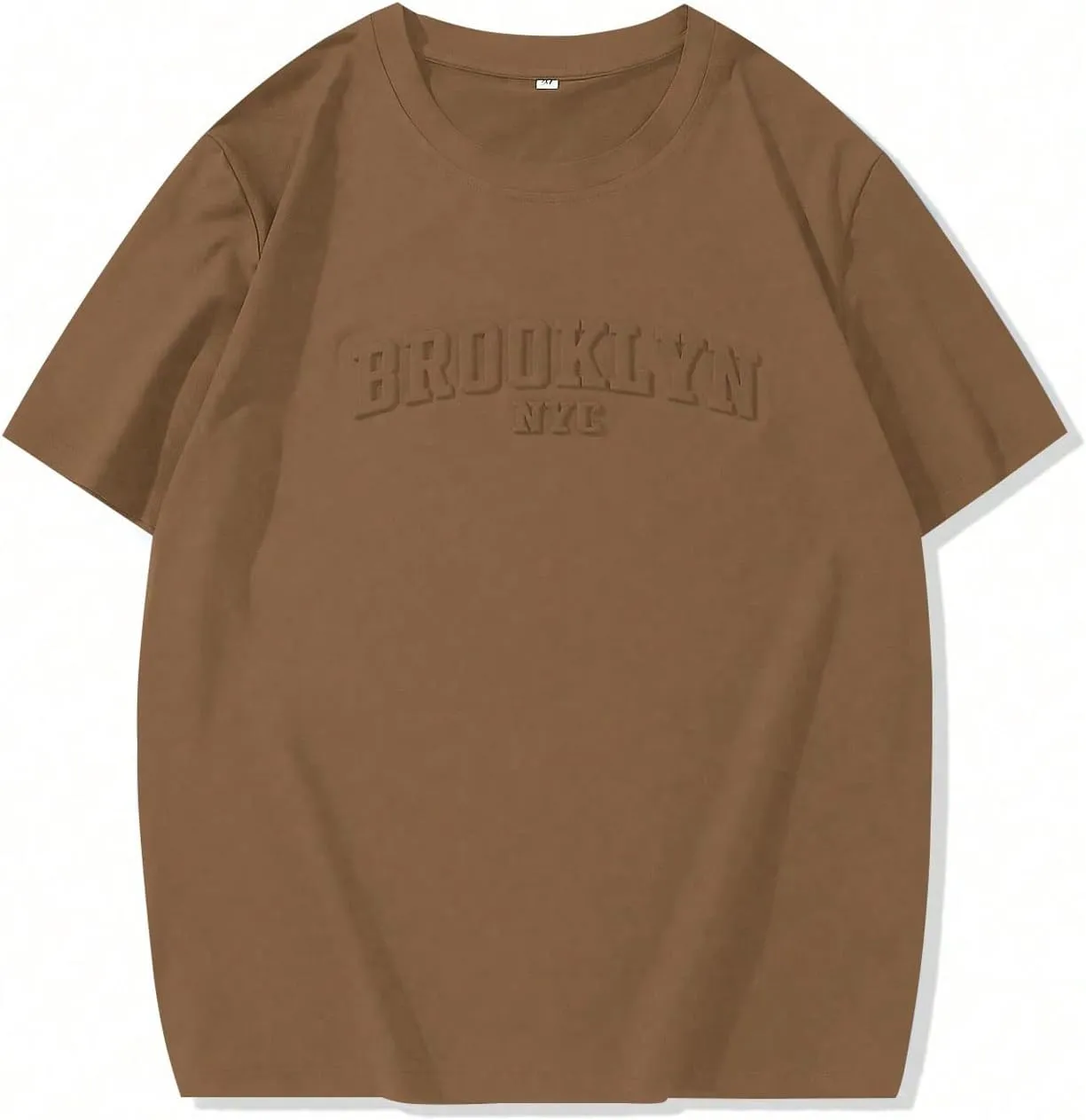 GORGLITTER Men's Oversized T Shirt Letter Graphic Short Sleeve Drop Shoulder Crewneck Tee Tops