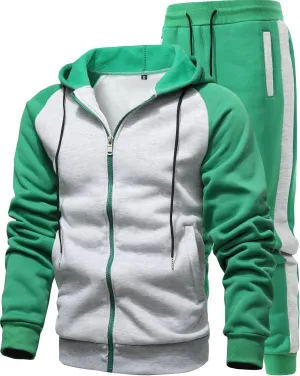 GXAMOY Men's 2 Pieces Tracksuits Running Sports Suits Drawstring Waistband Sweatsuit