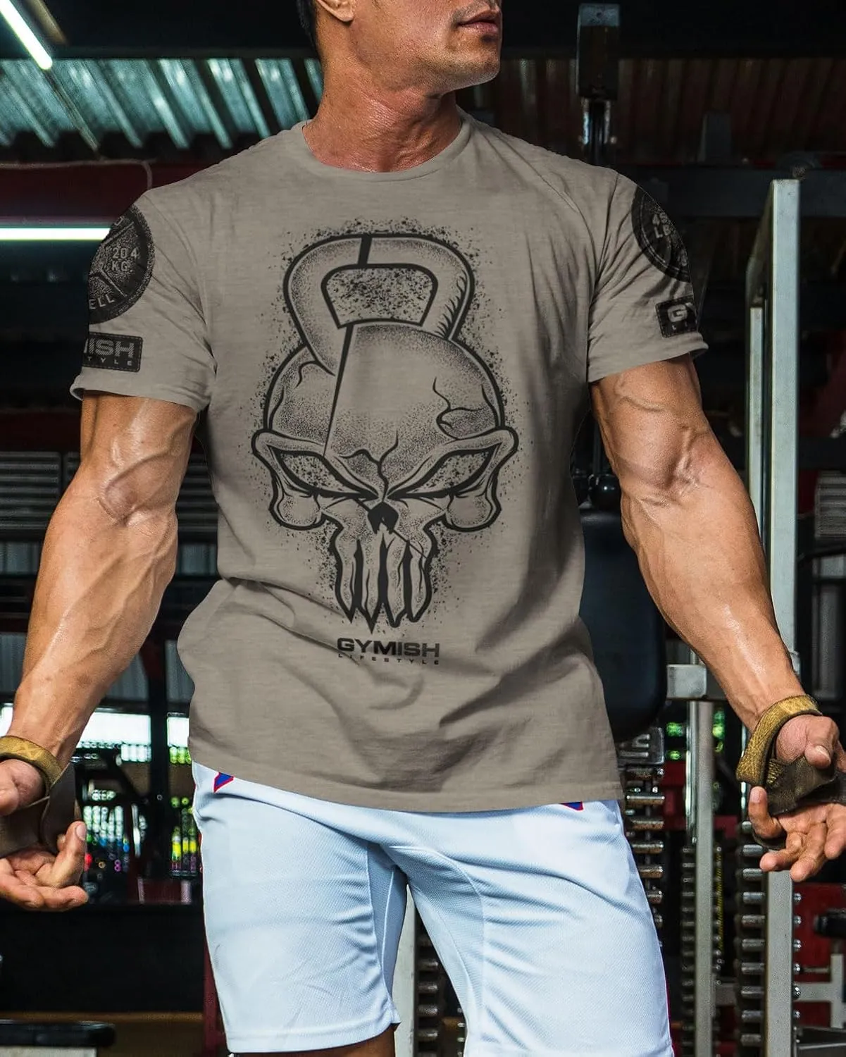 Gym Reaper Skull Graphic Shirt Men's Funny Gym Workout Motivation Tee