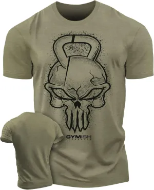 Gym Reaper Skull Graphic Shirt Men's Funny Gym Workout Motivation Tee