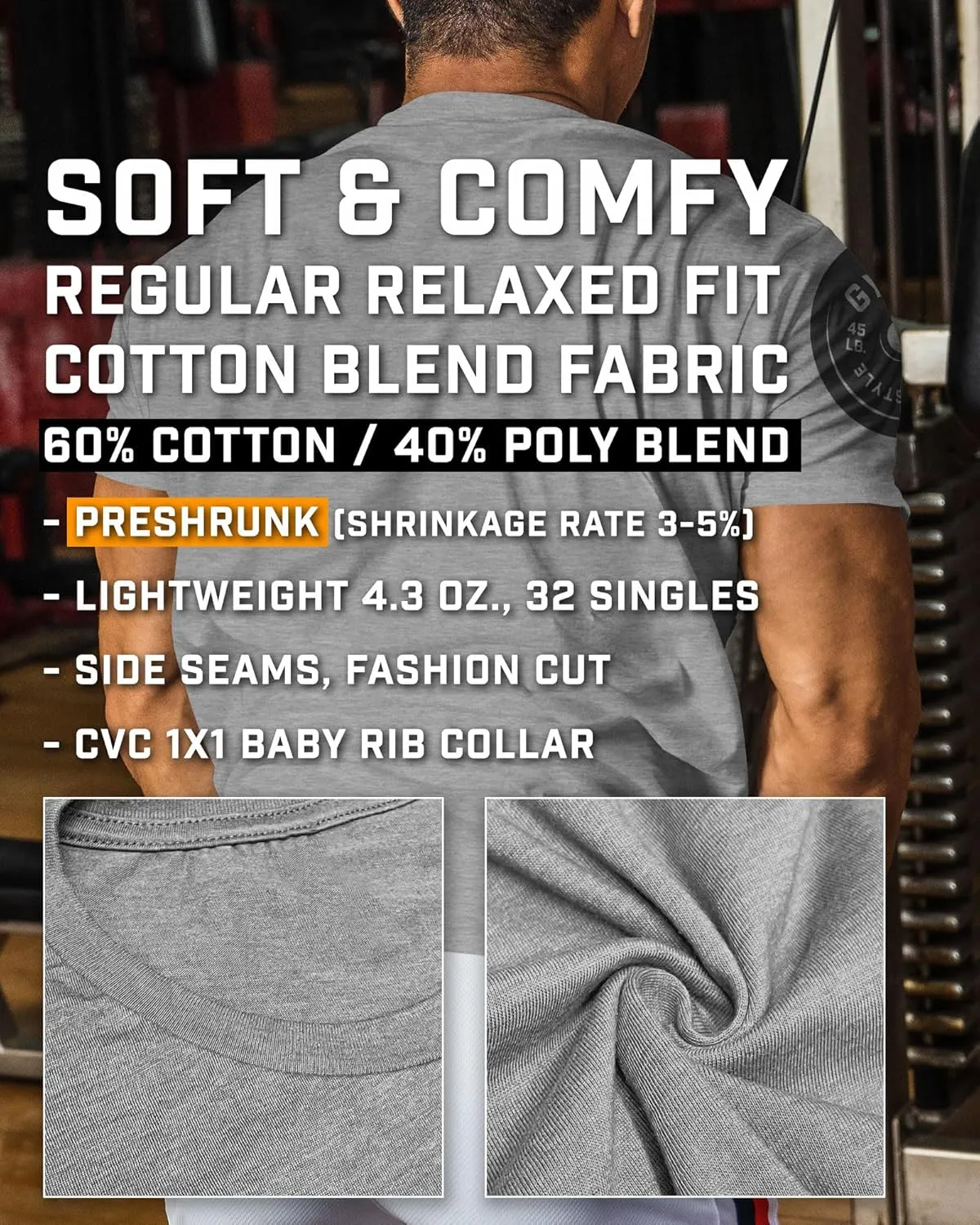 Gymish Lifestyle Gym Workout Shirts for Men Motivational Weight Lifting T-Shirt
