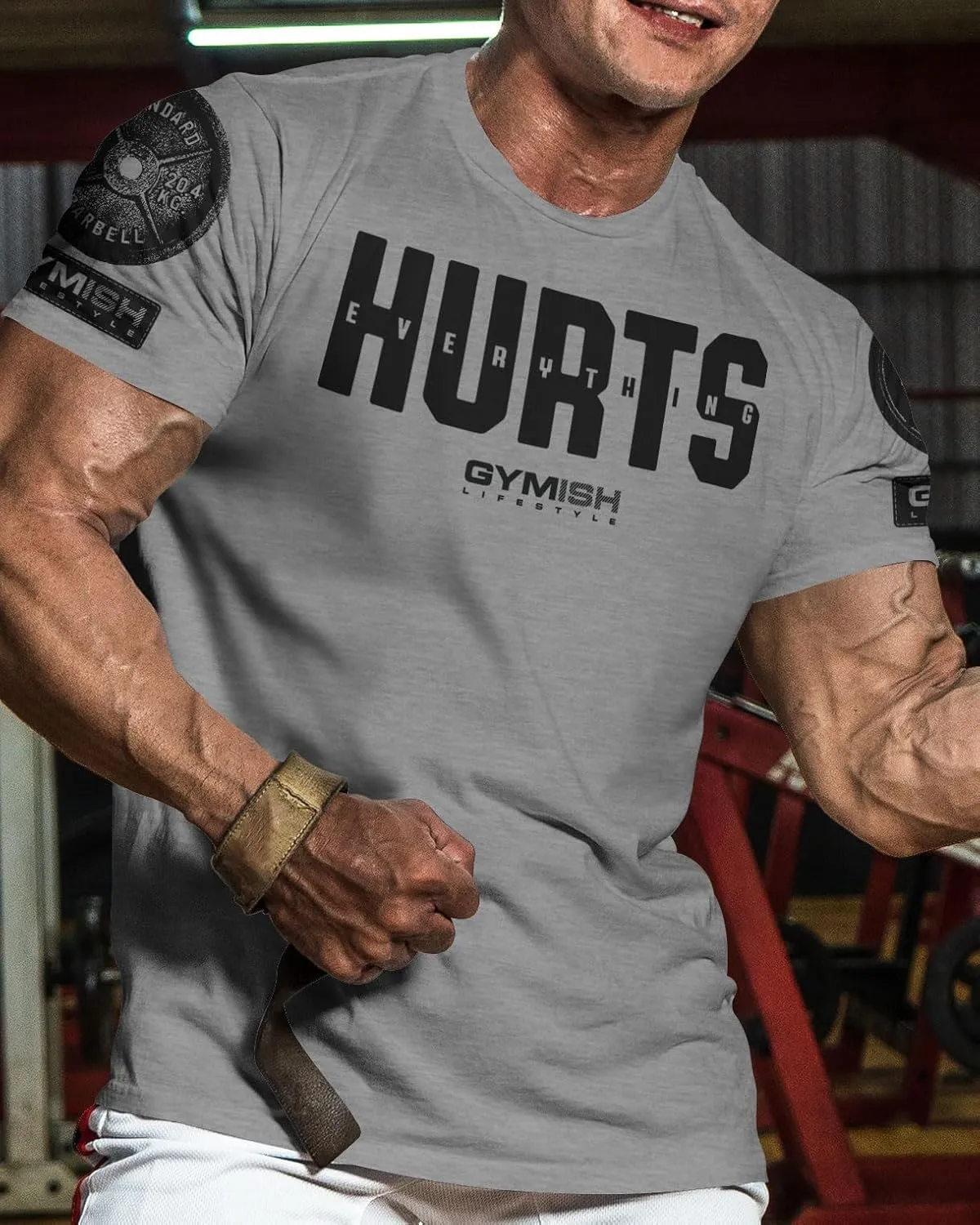 Gymish Lifestyle Gym Workout Shirts for Men Motivational Weight Lifting T-Shirt
