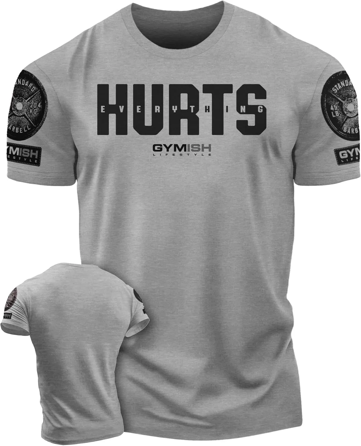 Gymish Lifestyle Gym Workout Shirts for Men Motivational Weight Lifting T-Shirt