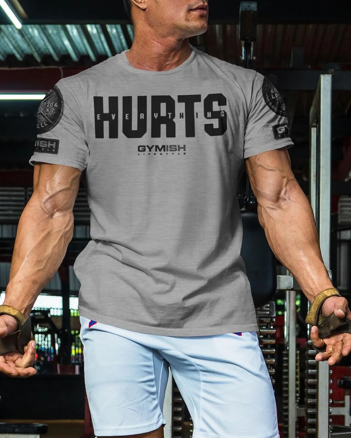 Gymish Lifestyle Gym Workout Shirts for Men Motivational Weight Lifting T-Shirt