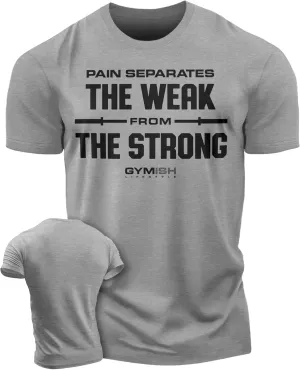 Gymish Lifestyle Weak to Strong Mens Bodybuilding T-Shirts Graphic Tees Short Sleeve Workout Shirt