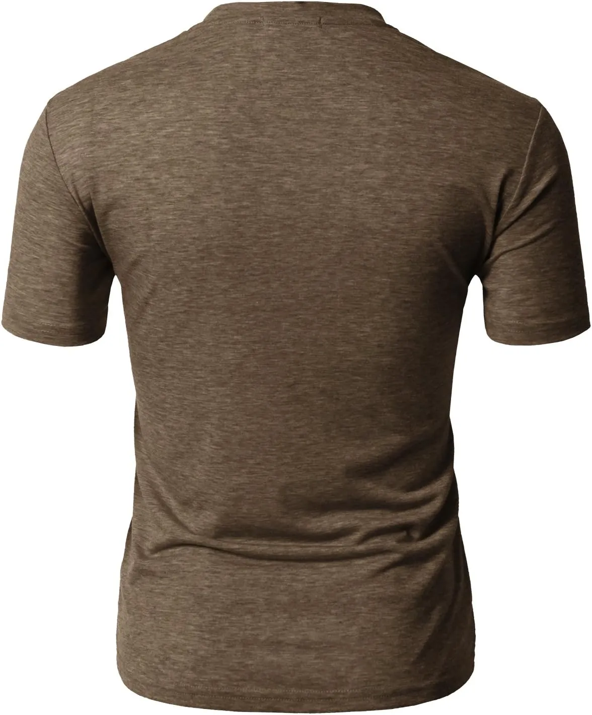 H2H Mens Casual Premium Slim Fit Henley T-Shirts Short Sleeve Lightweight