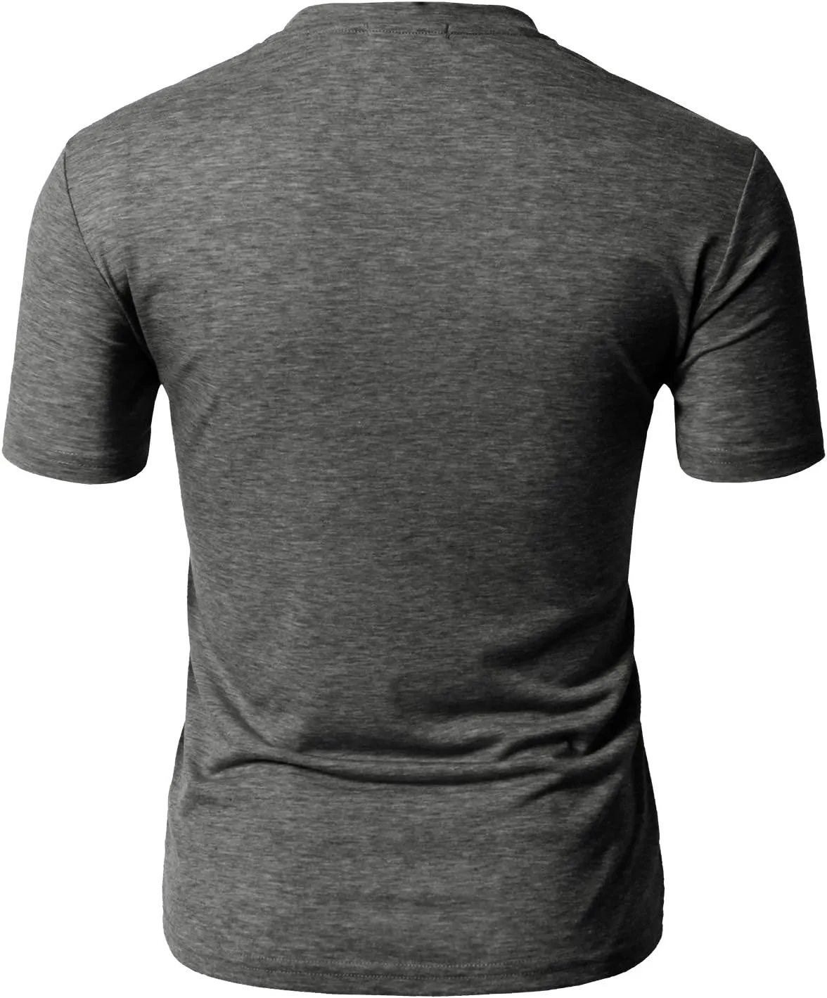 H2H Mens Casual Premium Slim Fit Henley T-Shirts Short Sleeve Lightweight
