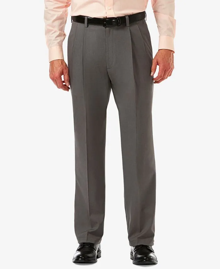 Haggar Mens Classic fit Dress Pants 36 / 29 Grey Solid