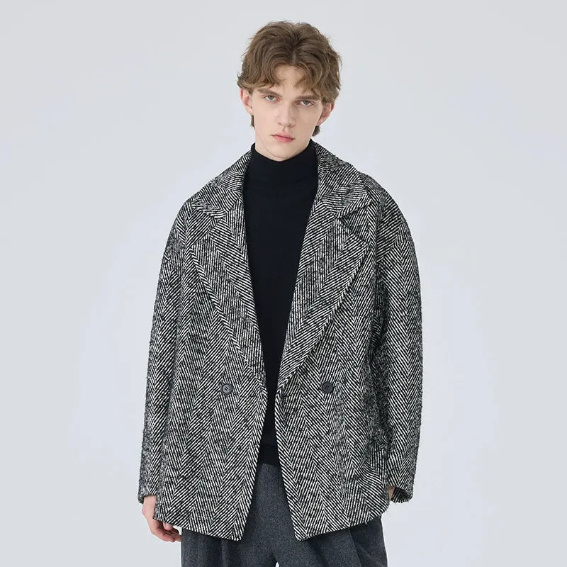 Herringbone Wool Coat