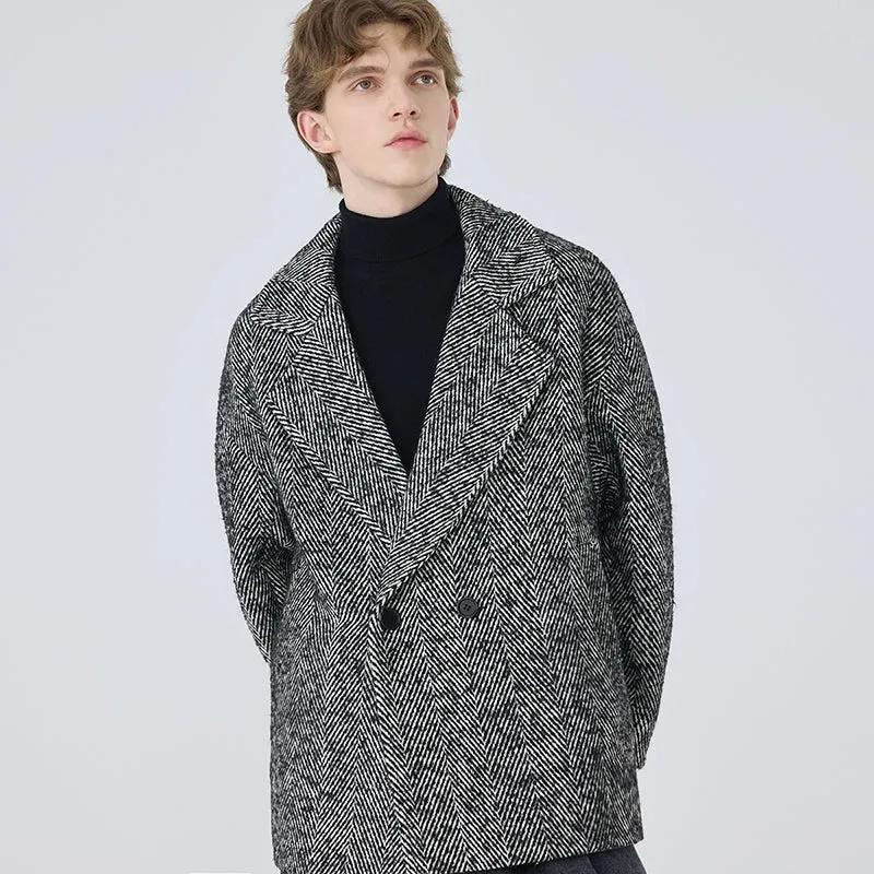 Herringbone Wool Coat