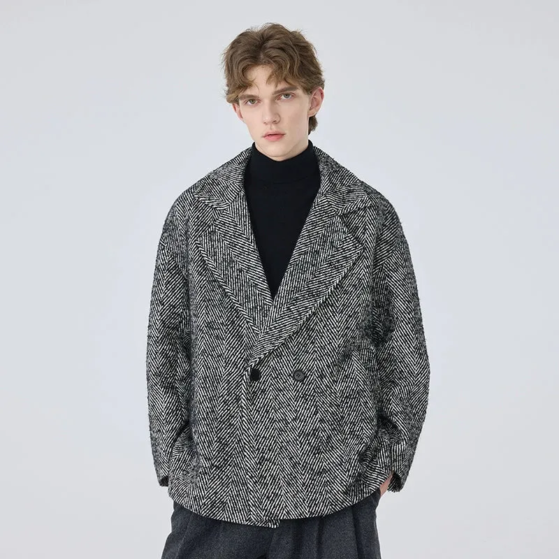 Herringbone Wool Coat