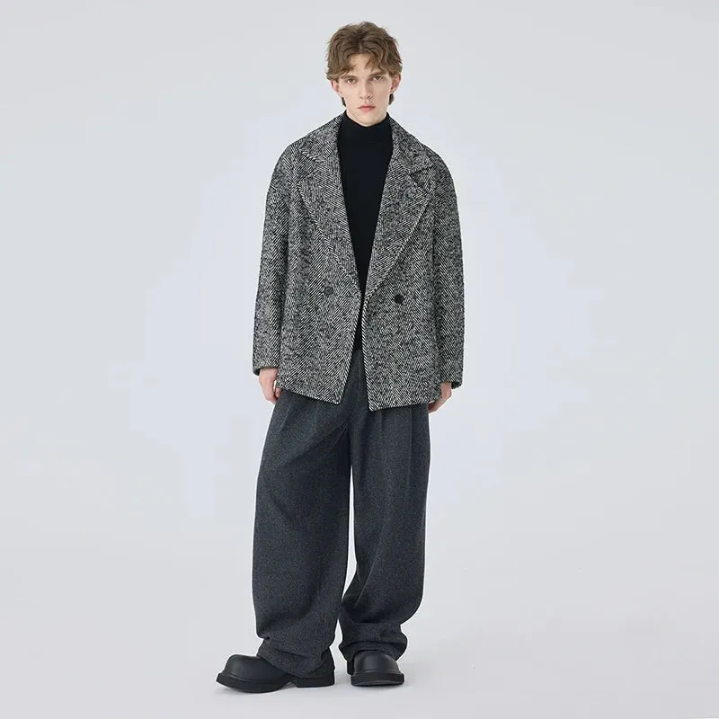 Herringbone Wool Coat