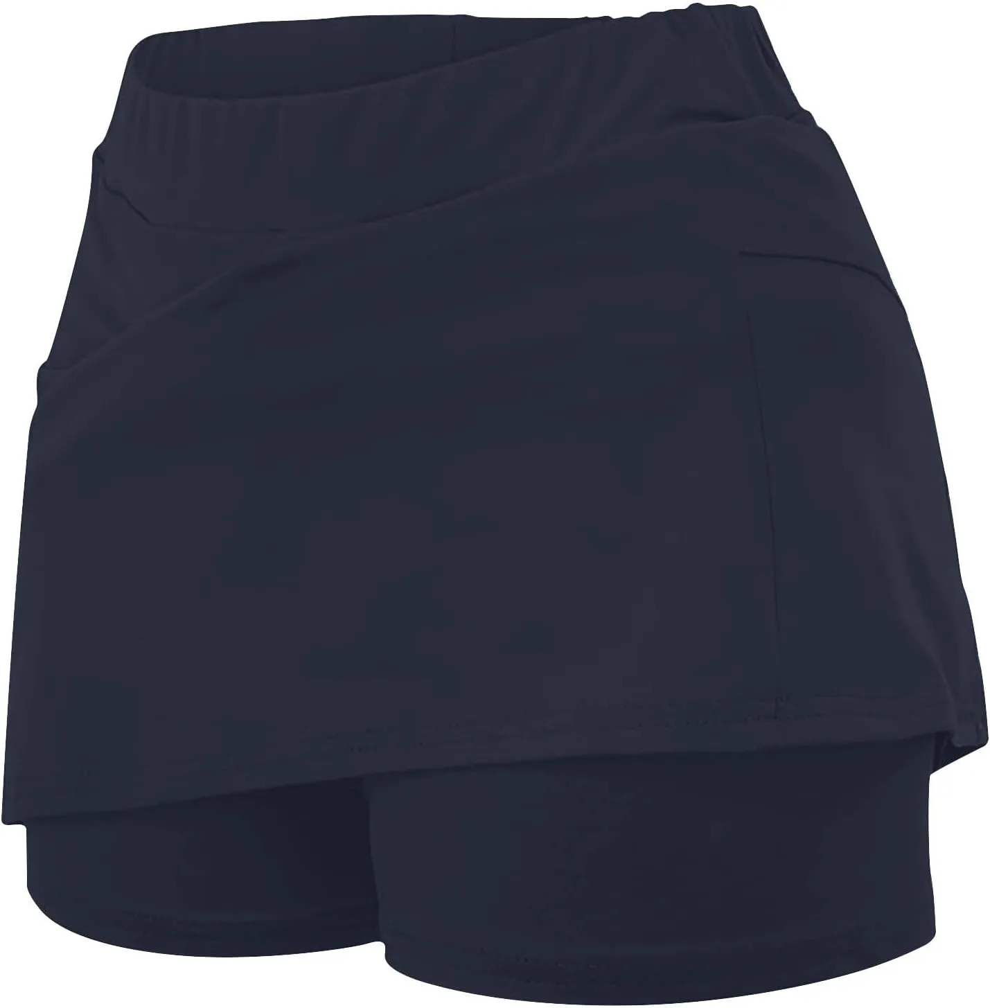 High Waisted Tennis Skirt for Women with Inner Shorts Plus Size Athletic Skorts Solid Casual Workout Built-in Shorts