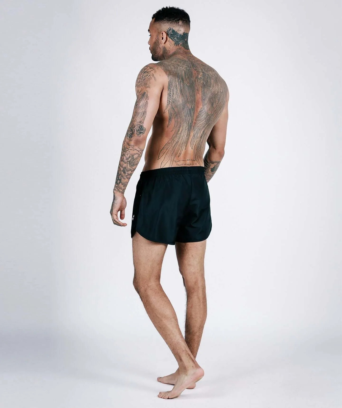 Hybrid Gym/Swim Shorts (Black/White)