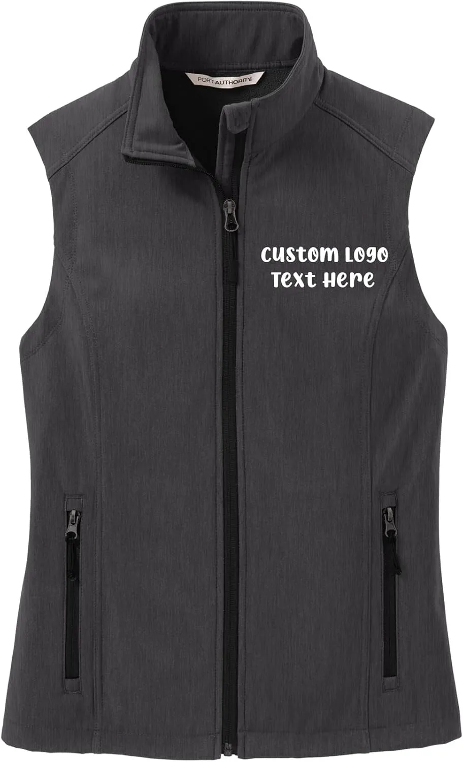INK STITCH Ladies Custom Embroidery Design Your Own Logo Text Soft Shell Vests