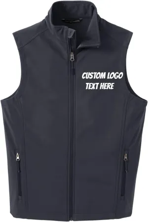 INK STITCH Men Custom Embroidery Design Your Own Logo Text Soft Shell Vests