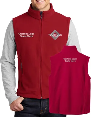 INK STITCH Men F219 Custom Embroidery Add Logo Texts Personalized Fleece Vests