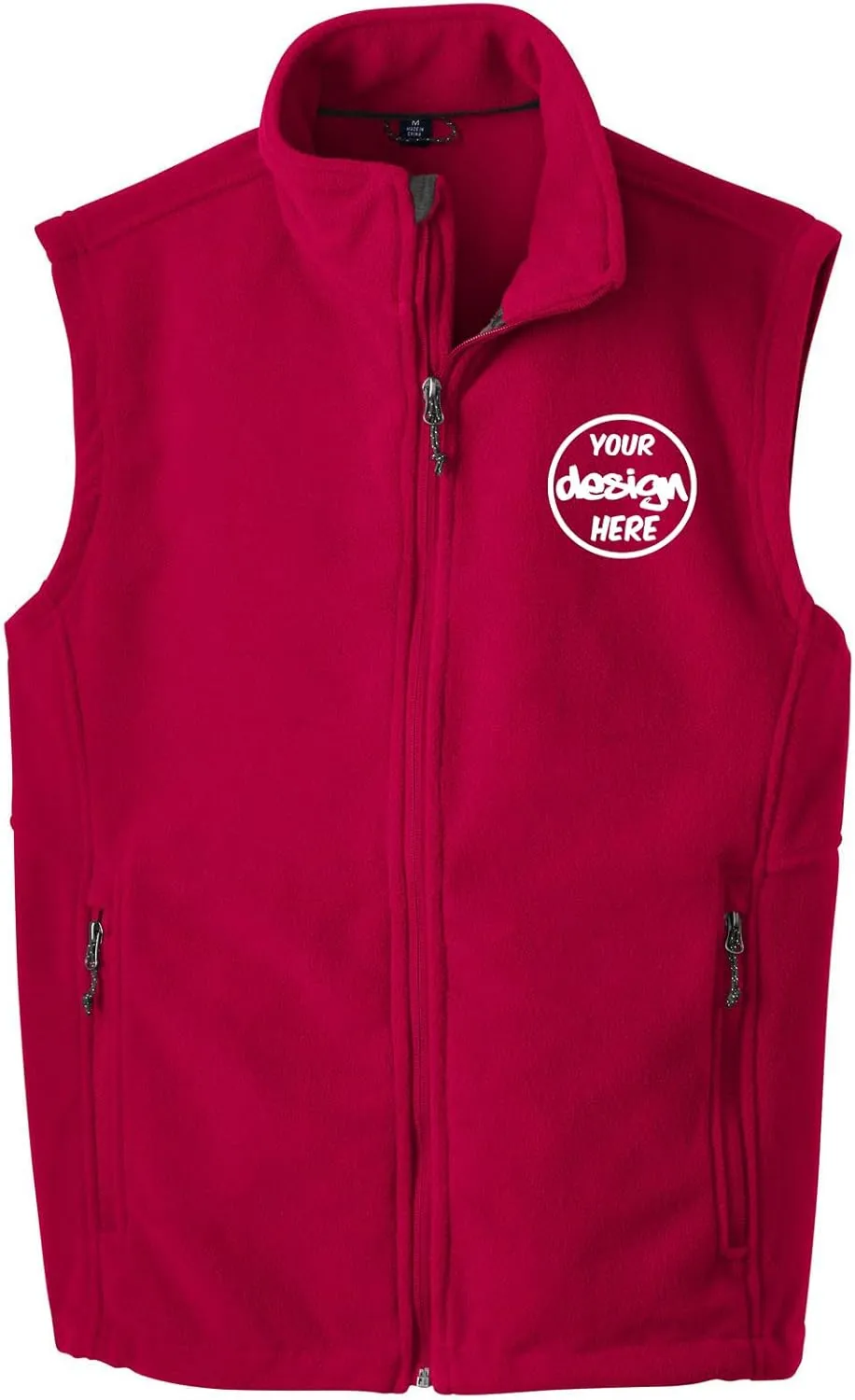 INK STITCH Men F219 Custom Embroidery Add Logo Texts Personalized Fleece Vests