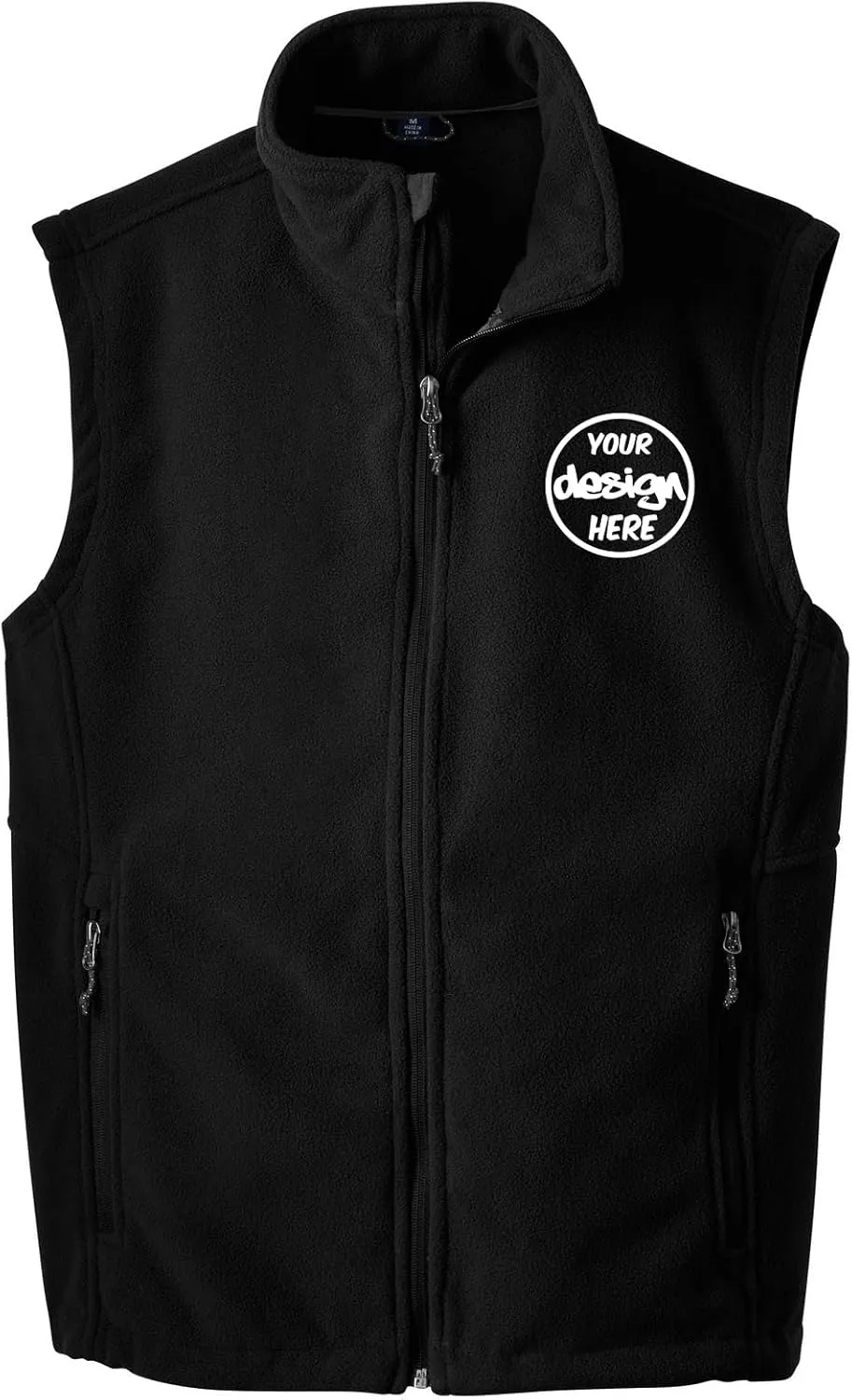 INK STITCH Men F219 Custom Embroidery Add Logo Texts Personalized Fleece Vests