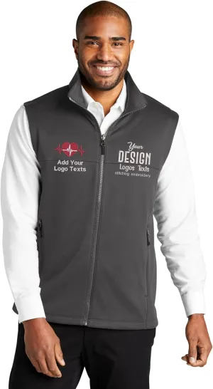 INK STITCH Men F906 Custom Personalized Embroidery Logo Texts Collective Smooth Fleece Vests