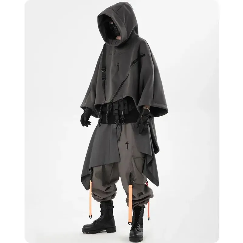 Irregular Techwear Hoodie | Asymmetrical Urban Streetwear