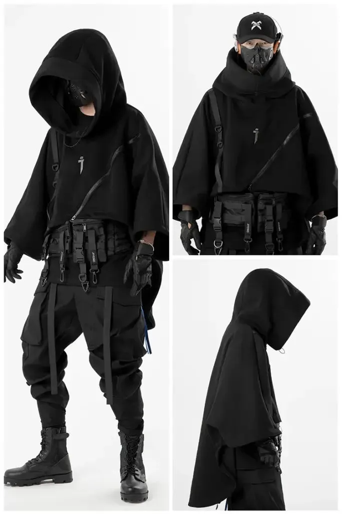 Irregular Techwear Hoodie | Asymmetrical Urban Streetwear