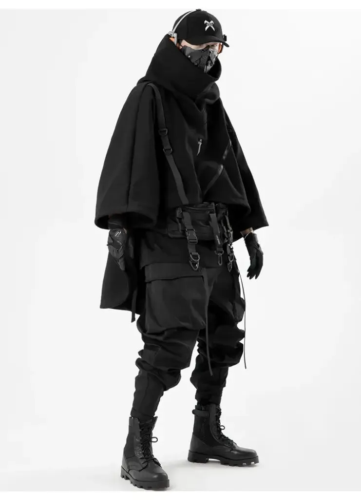 Irregular Techwear Hoodie | Asymmetrical Urban Streetwear