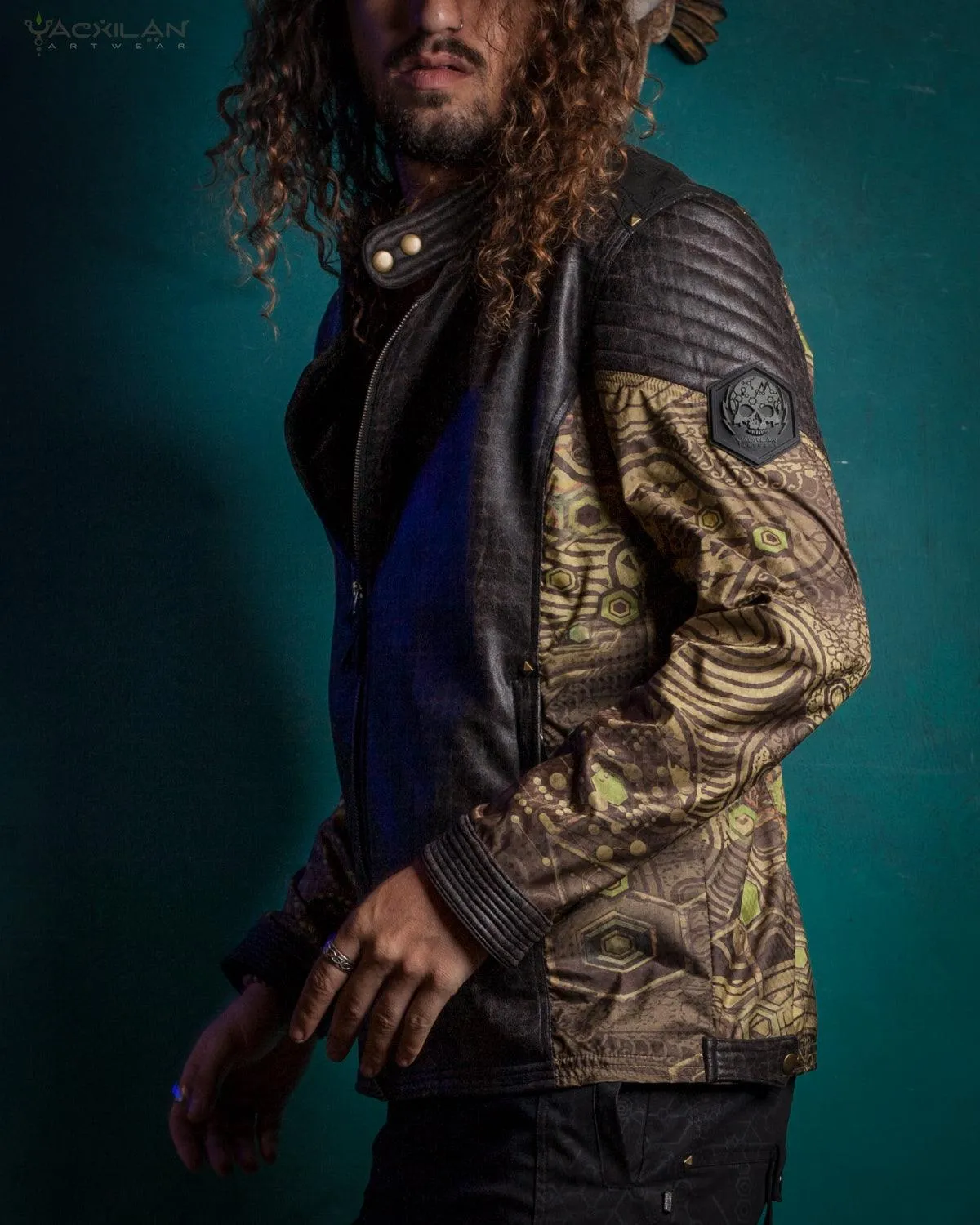 Jacket Men ENKI / Waterproof / Fake Leather - PSYGALAK Stars