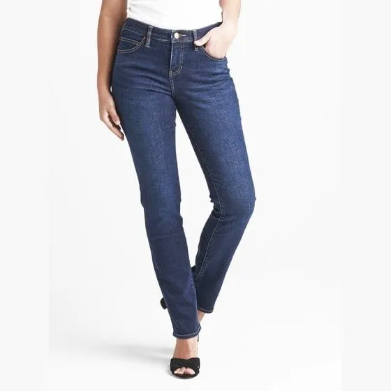 Jag Women's Jeans Ruby Mid Rise Straight Leg Best Kept Secret