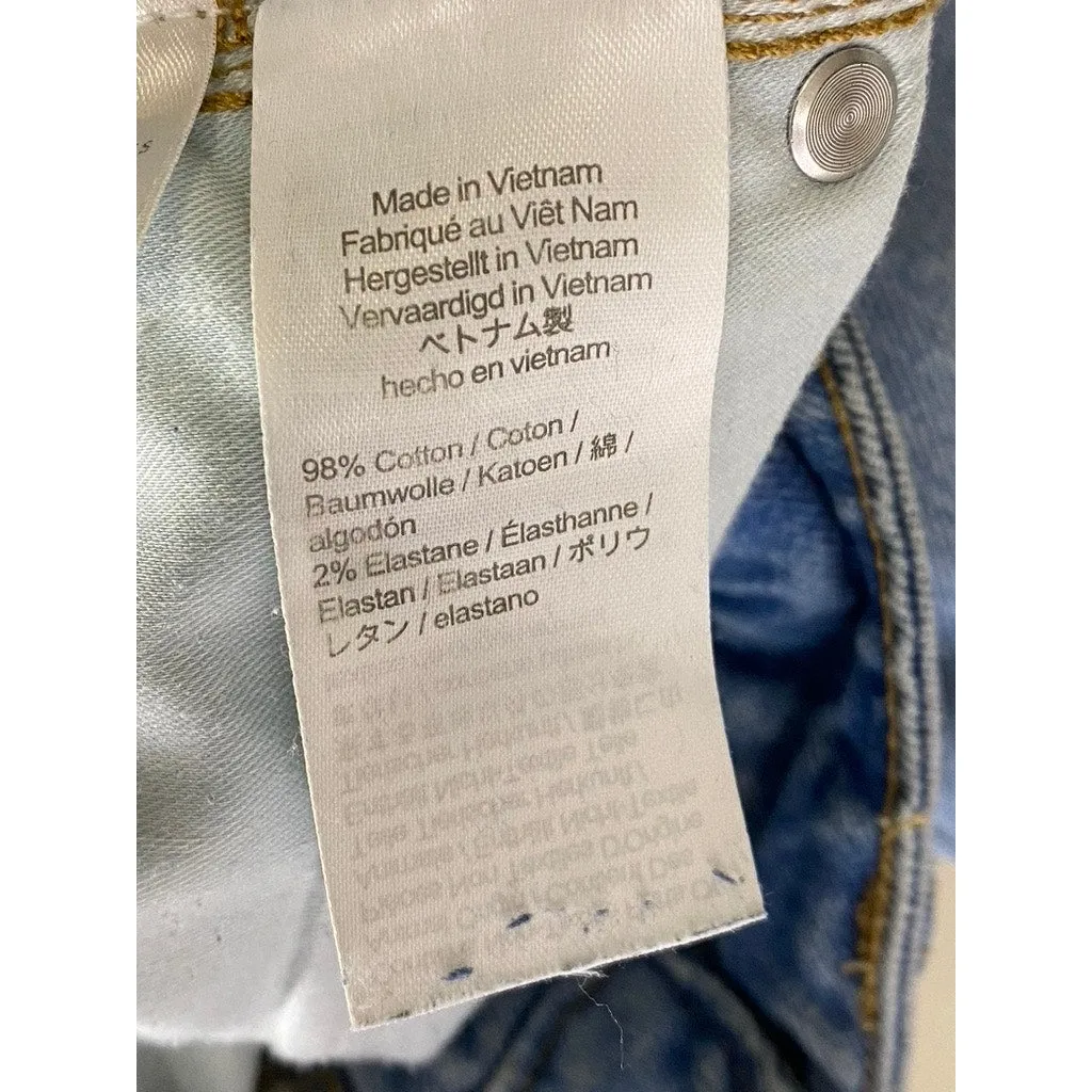 J.CREW Women's Light Blue Classic Straight Curvy High-Rise 90's Denim Jean SZ 28