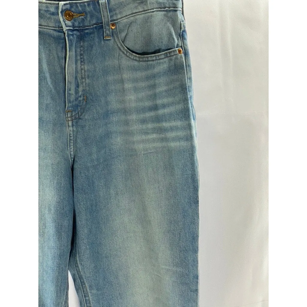 J.CREW Women's Light Blue Classic Straight Curvy High-Rise 90's Denim Jean SZ 28