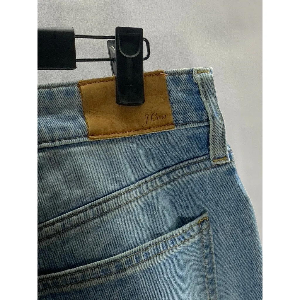 J.CREW Women's Light Blue Classic Straight Curvy High-Rise 90's Denim Jean SZ 28