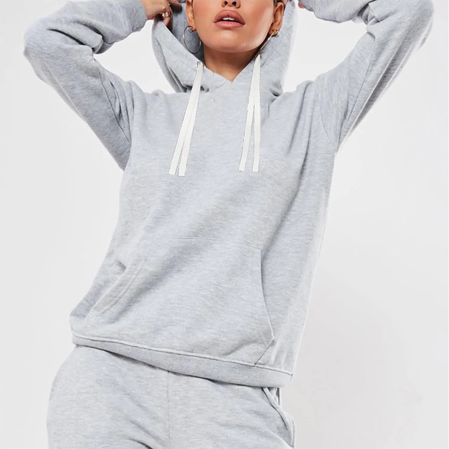 JIHUILAI Two Piece Tracksuit For Women Long Sleeve Stripe Zipper Jacket With Sweatpants Jogger Hoodie Sweatsuit Workout Set