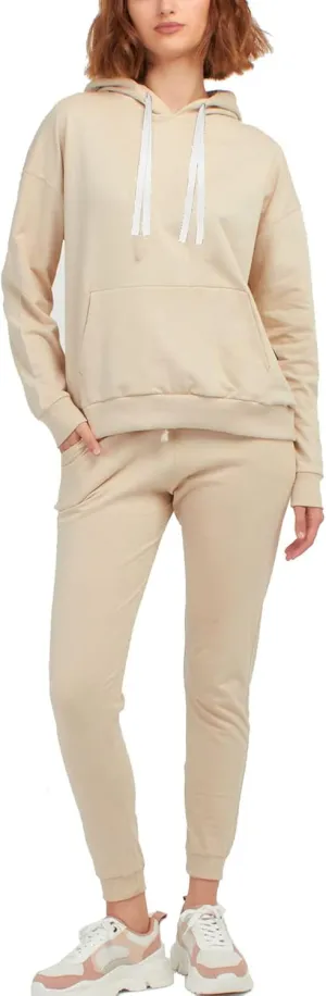 JIHUILAI Two Piece Tracksuit For Women Long Sleeve Stripe Zipper Jacket With Sweatpants Jogger Hoodie Sweatsuit Workout Set
