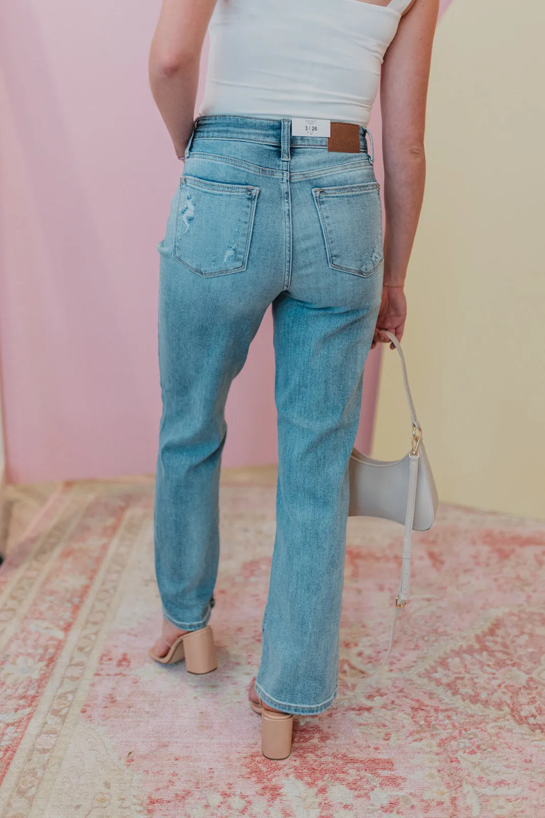Judy Blue Light Wash Straight Leg Jean