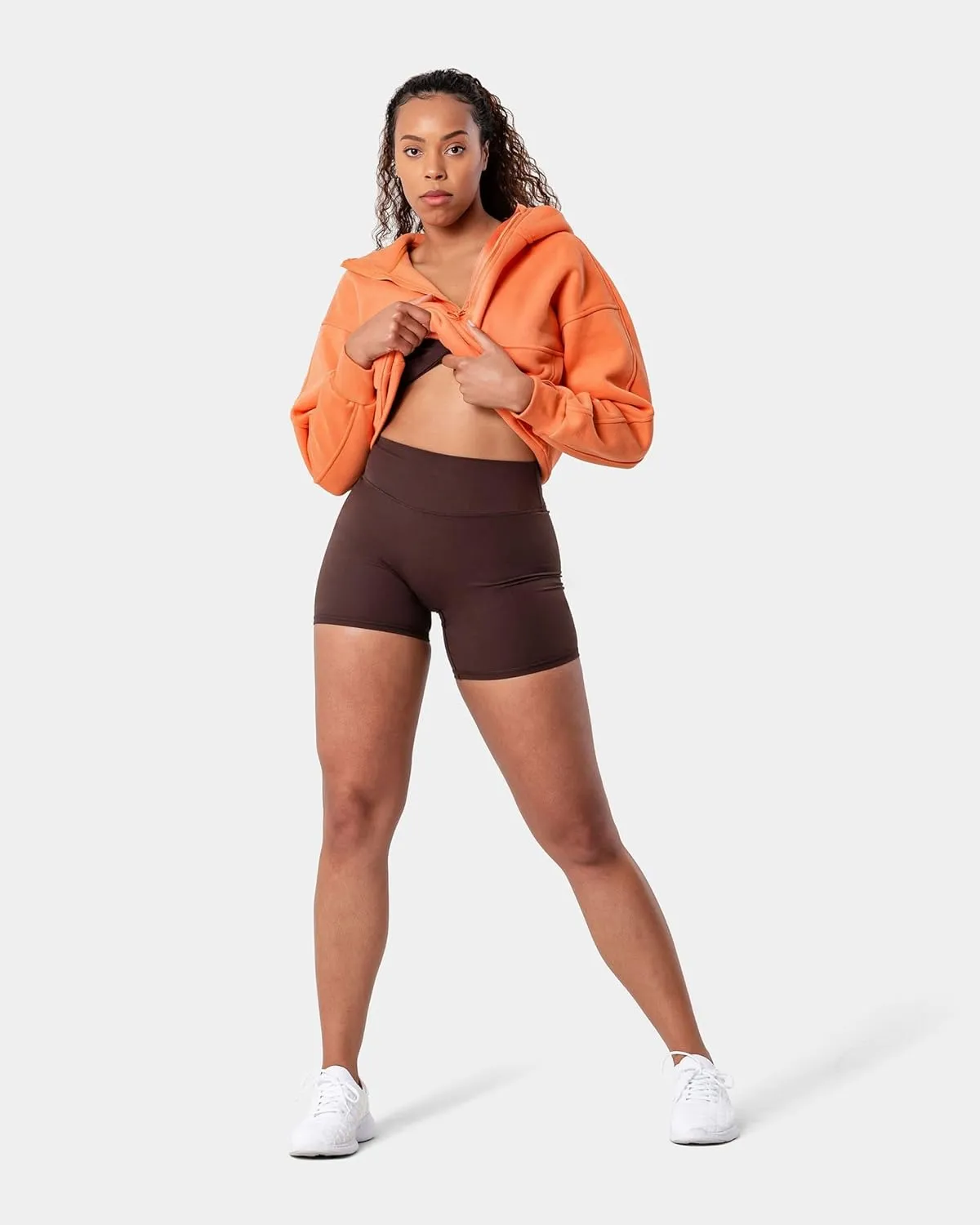 Kamo Fitness Serenity Shorts High Waisted 6" Inseam No Front Seam Thigh Friendly V Booty Seam Women's Biker Shorts