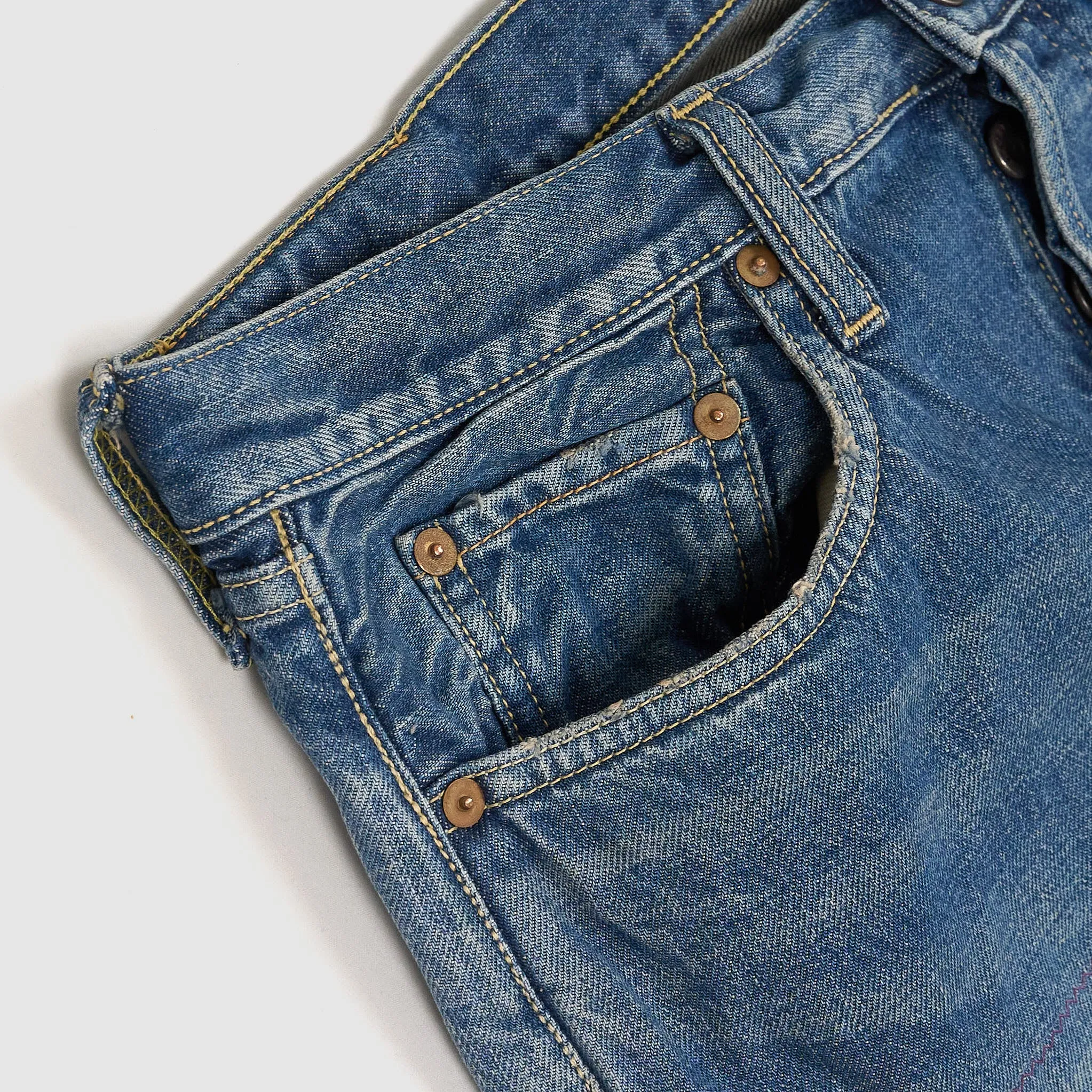 Kapital 5-Pocket 14oz Monkey Cisco Patchwork Jeans