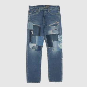 Kapital 5-Pocket 14oz Monkey Cisco Patchwork Jeans