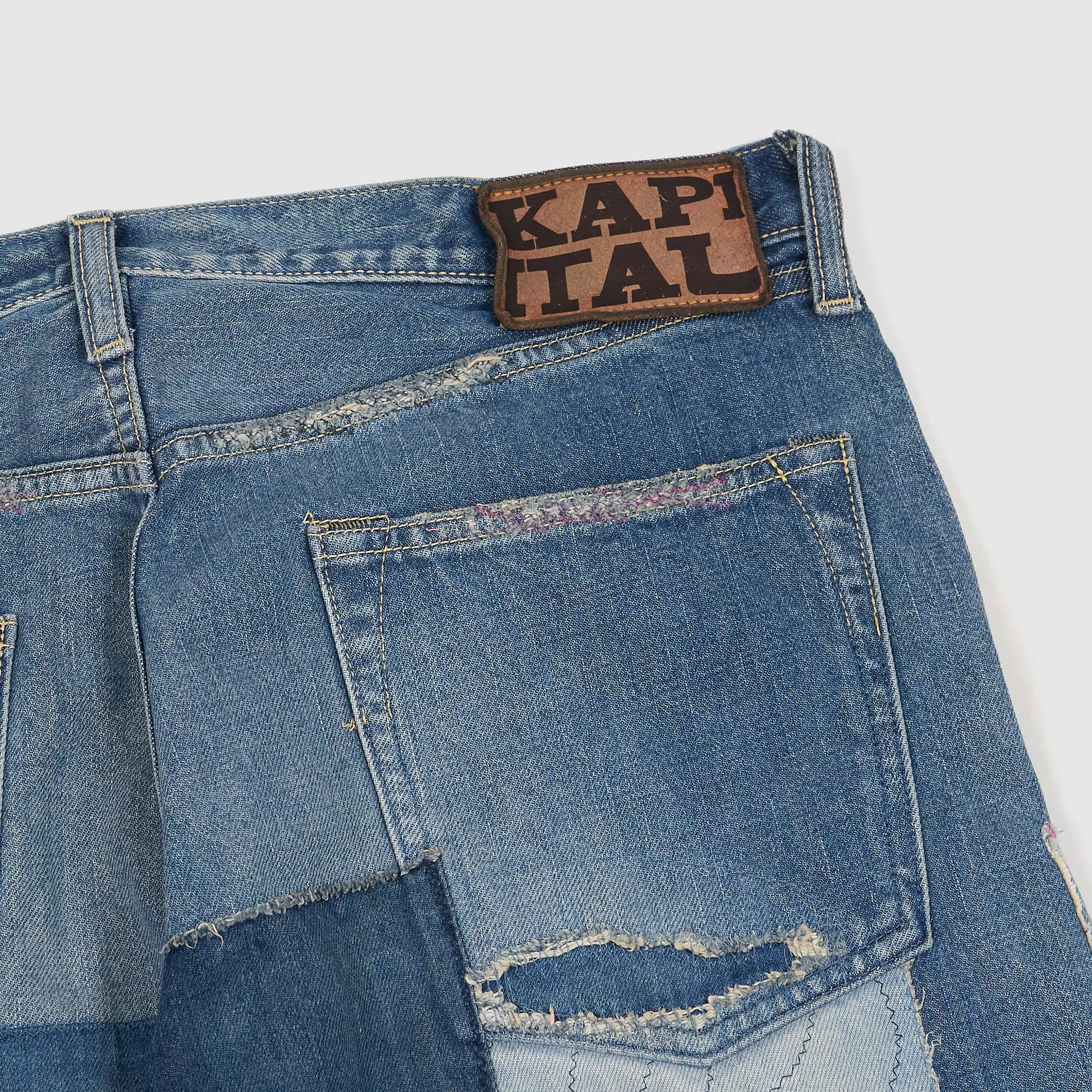 Kapital 5-Pocket 14oz Monkey Cisco Patchwork Jeans