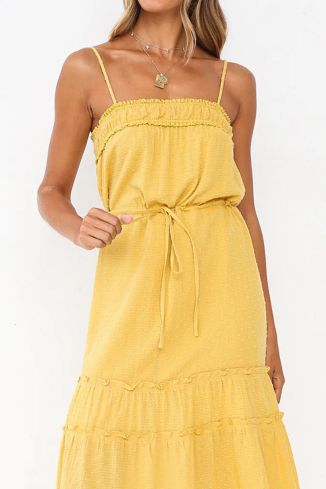 Kaya Midi Dress Mustard