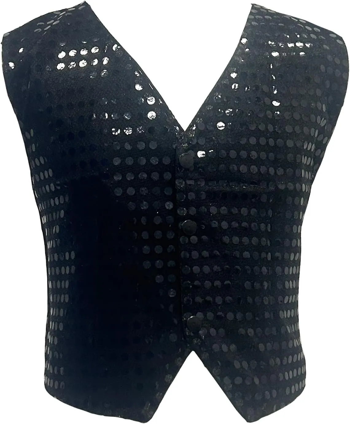 Kids Boys Girls Sequined Dance Hip Hop Performance Party Costume Vests Jacket Waistcoat