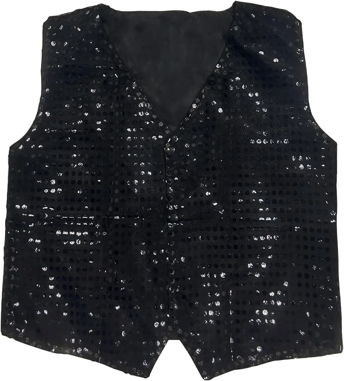 Kids Boys Girls Sequined Dance Hip Hop Performance Party Costume Vests Jacket Waistcoat