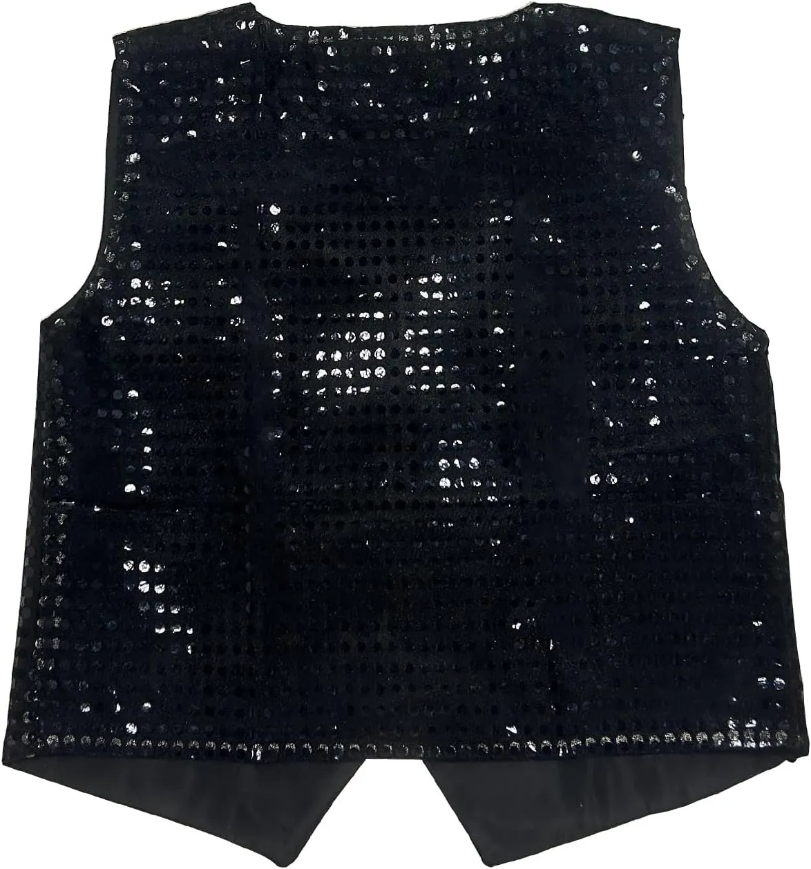 Kids Boys Girls Sequined Dance Hip Hop Performance Party Costume Vests Jacket Waistcoat