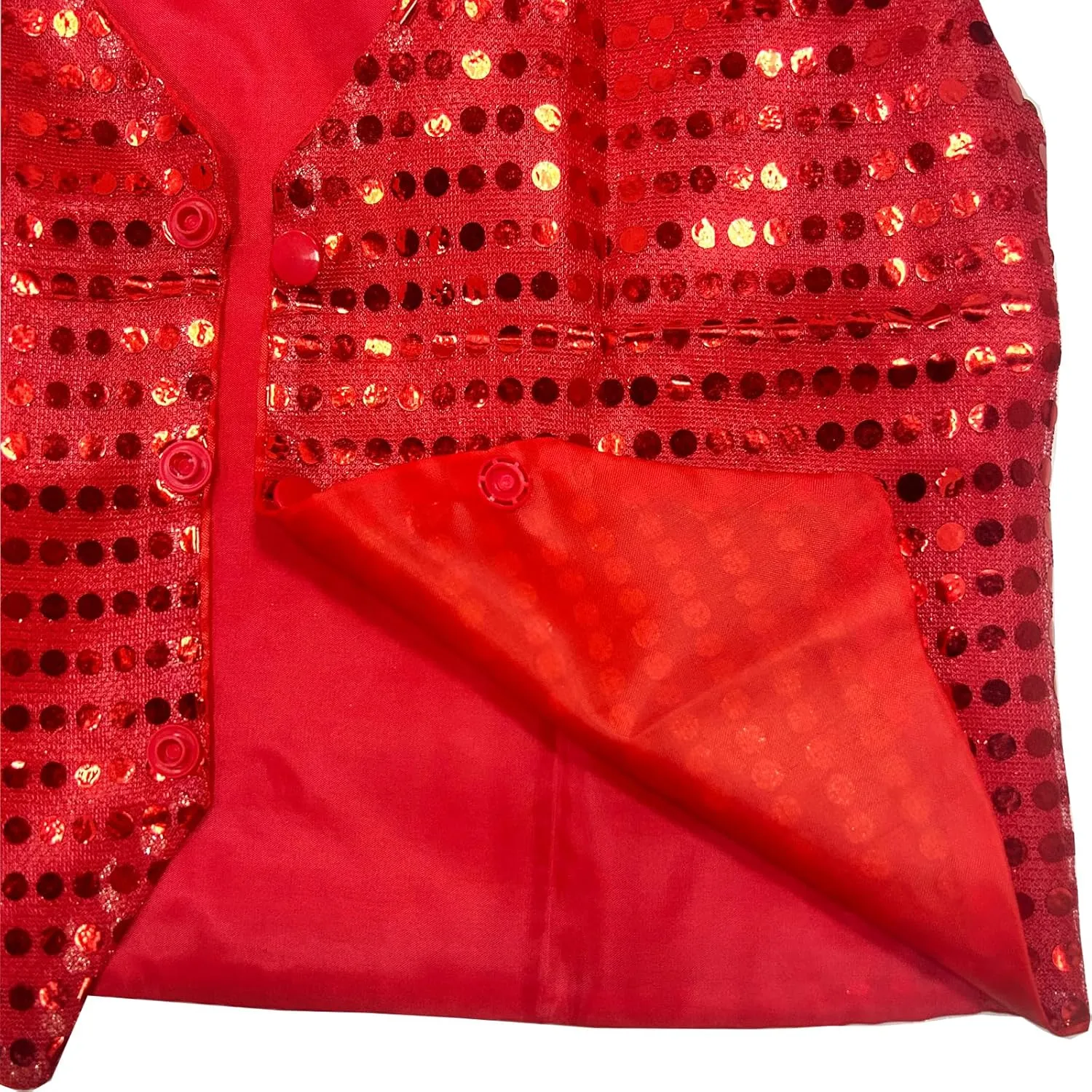 Kids Boys Girls Sequined Dance Hip Hop Performance Party Costume Vests Jacket Waistcoat