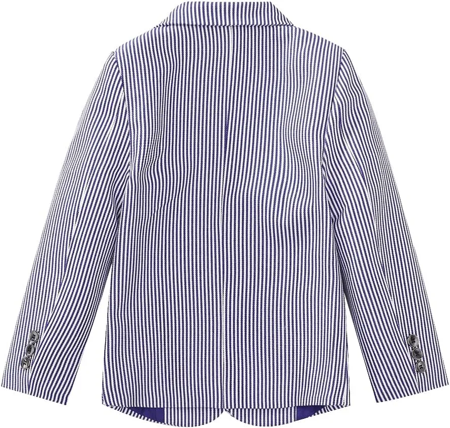 Kids Boys Striped Blazers Casual Jackets
