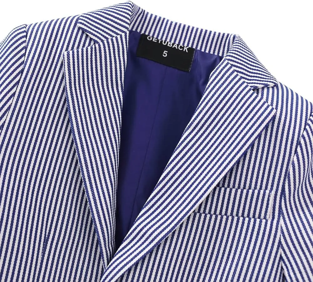 Kids Boys Striped Blazers Casual Jackets