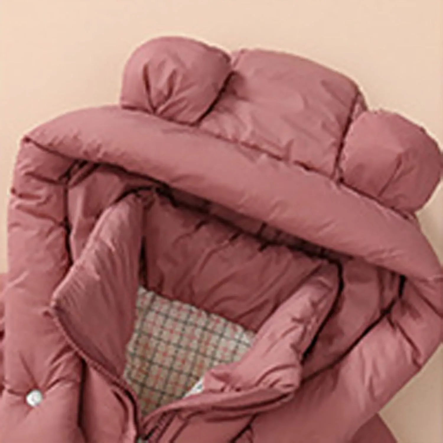 Kids Toddler Baby Girls Boys Winter Warm Thick Solid Cotton Long Sleeve Padded Jacket Coat Clothes Boys Jacket