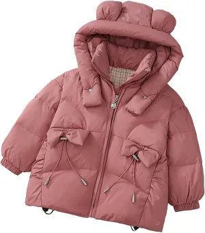 Kids Toddler Baby Girls Boys Winter Warm Thick Solid Cotton Long Sleeve Padded Jacket Coat Clothes Boys Jacket