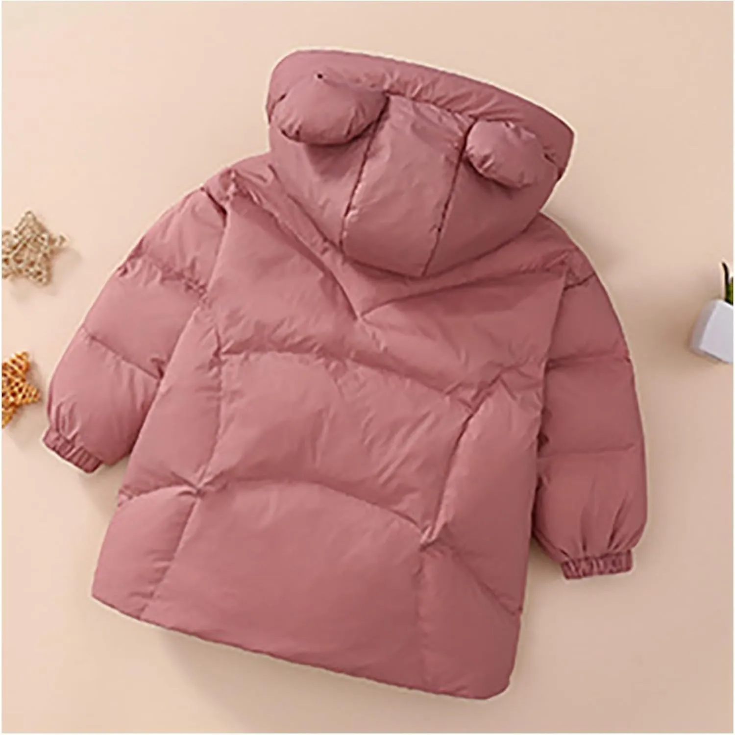 Kids Toddler Baby Girls Boys Winter Warm Thick Solid Cotton Long Sleeve Padded Jacket Coat Clothes Boys Jacket