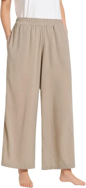 Latuza Women's Petite Wide Leg Pants Casual Summer Flowy Pants